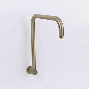 Mira Brushed Brass Gold High Rise Upswept Shower Arm - Brushed Brass Gold