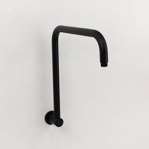 Mira Matte Black High Rise Upswept Shower Arm - Matte Black