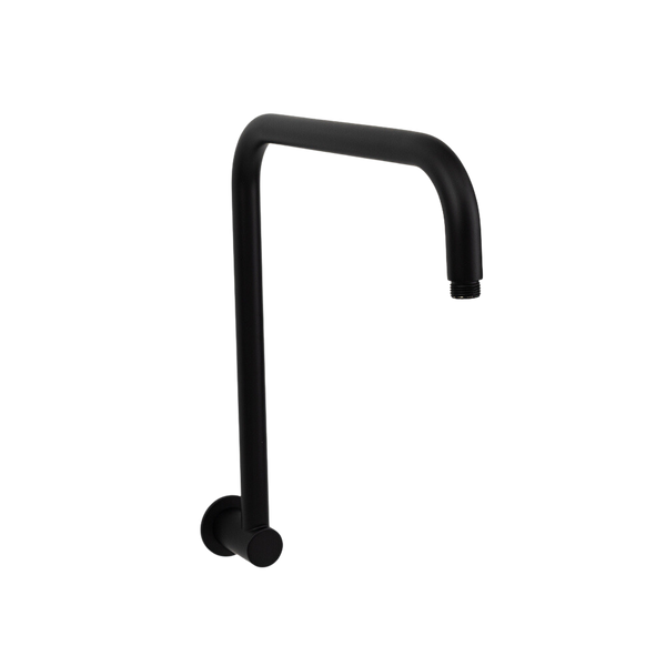 Mira Matte Black High Rise Upswept Shower Arm