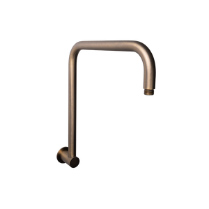 Mira Brushed Vintage Antique Brass High Rise Upswept Shower Arm - Brushed Vintage Antique Brass