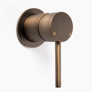 Mira Vintage Antique Brass Wall Mixer - Brushed Vintage Antique Brass