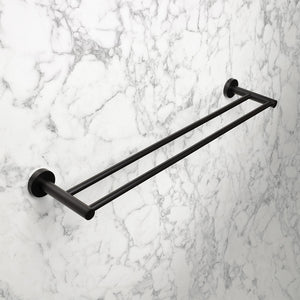 Farina 600 Double Towel Rail Matte Black - Matte Black