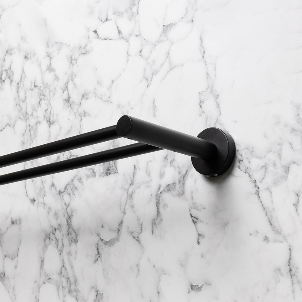Farina 600 Double Towel Rail Matte Black