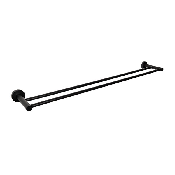 Farina 800 Double Towel Rail Matte Black