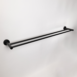 Farina 800 Double Towel Rail Matte Black - Matte Black