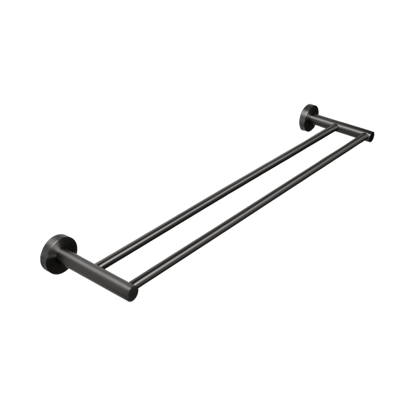 Farina 600 Double Towel Rail Brushed Gunmetal