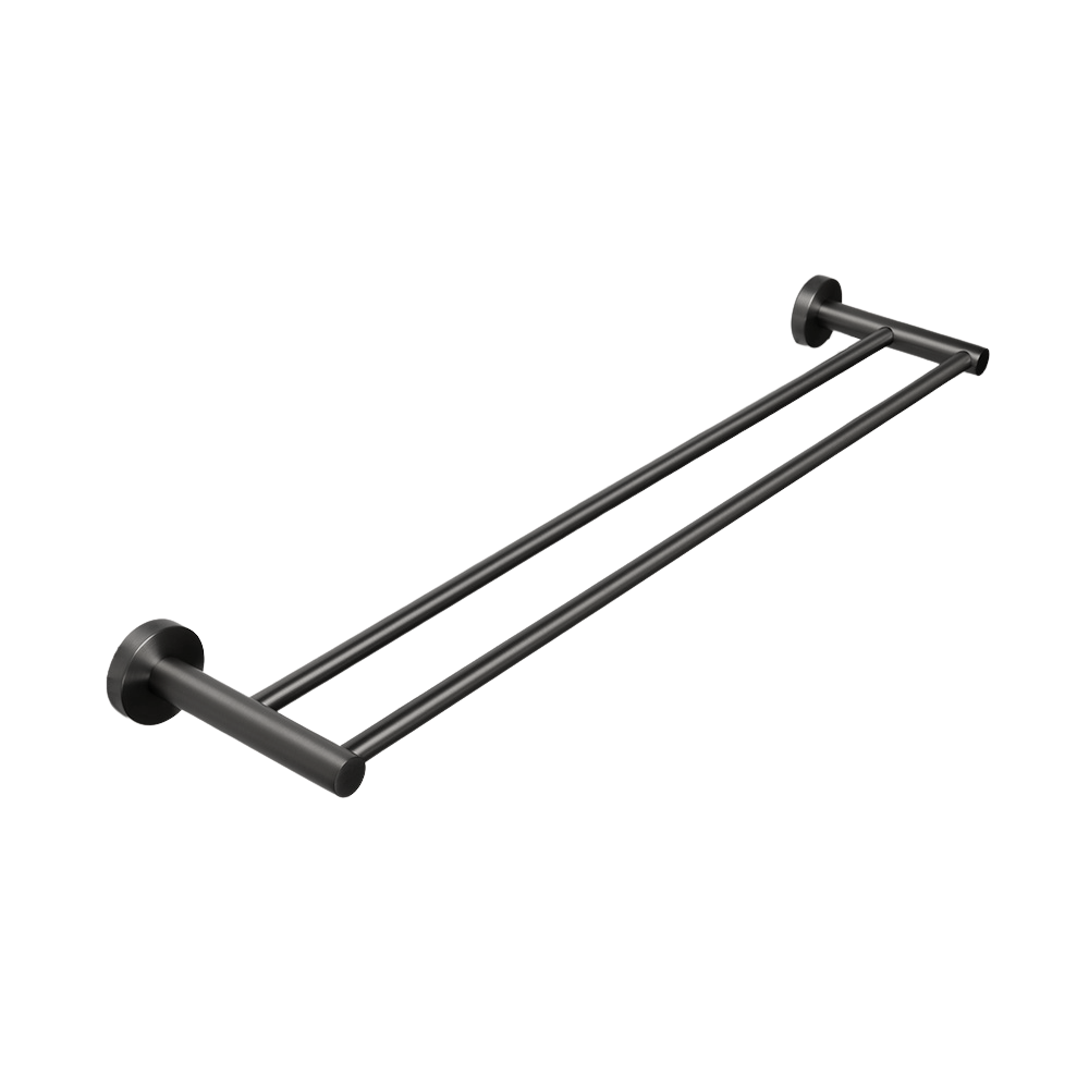 Farina 600 Double Towel Rail Brushed Gunmetal