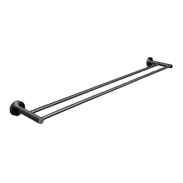 Farina 800 Double Towel Rail Brushed Gunmetal