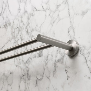 Farina 600 Double Towel Rail Brushed Nickel - Brushed Nickel