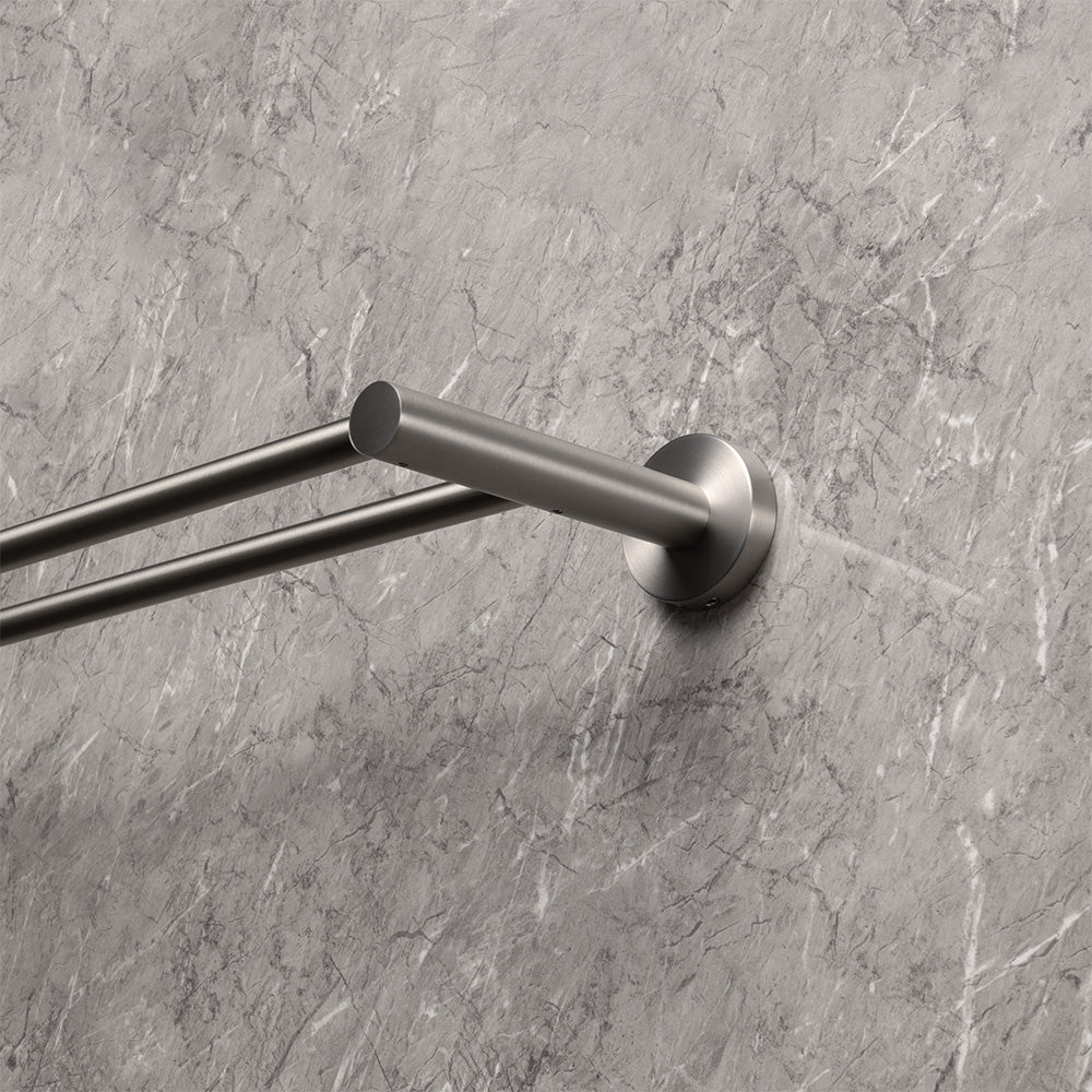 Farina 800 Double Towel Rail Brushed Nickel