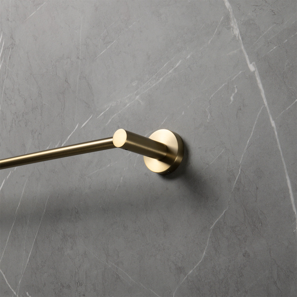 Farina 600 Single Towel Rail Brushed Brass Gold