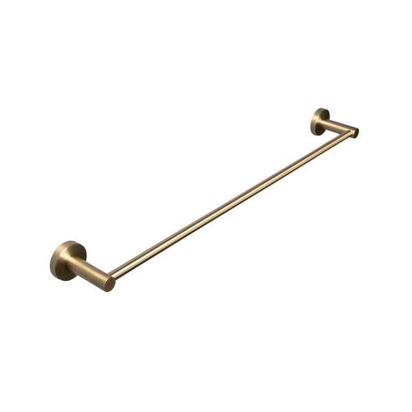 Farina 600 Single Towel Rail Brushed Brass Gold