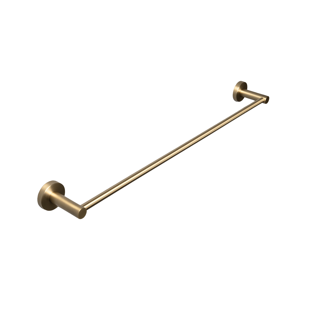 Farina 600 Single Towel Rail Brushed Brass Gold