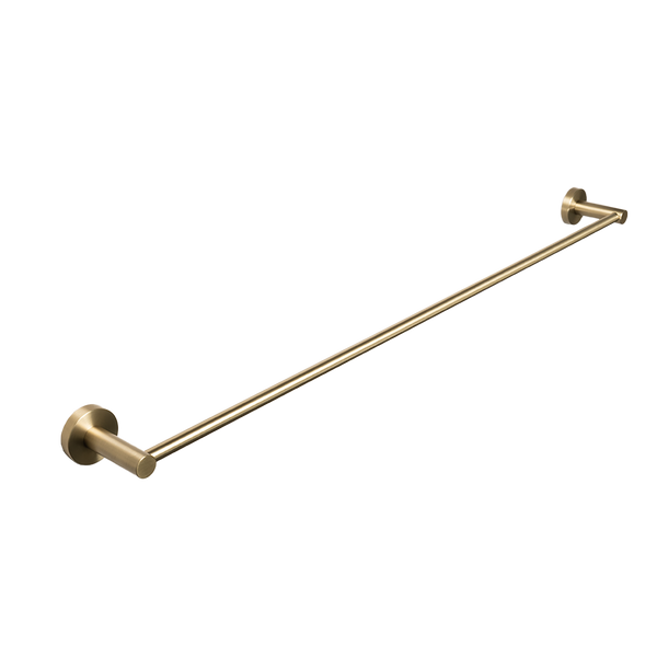 Farina 800 Single Towel Rail Brushed Brass Gold