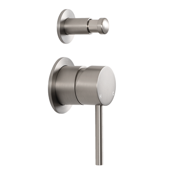 Mira Brushed Nickel Wall Mixer with divertor