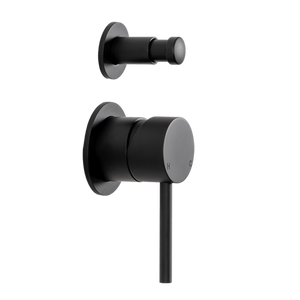 Mira Matte Black Wall Mixer with divertor - Matte Black