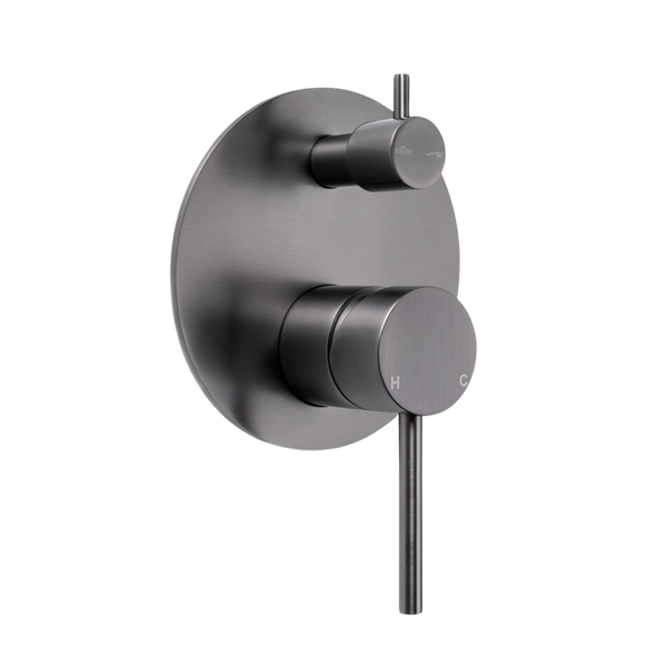 Mira Brushed Gunmetal Wall Mixer Divertor Plate