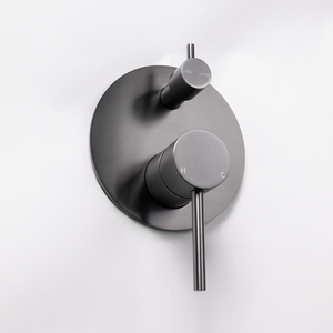 Mira Brushed Gunmetal Wall Mixer Divertor Plate - Brushed Gunmetal
