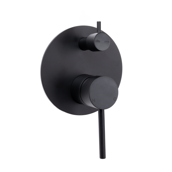 Mira Matte Black Wall Mixer Divertor Plate