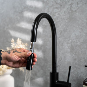 Mira Matte Black Pull Out Mixer - Matte Black