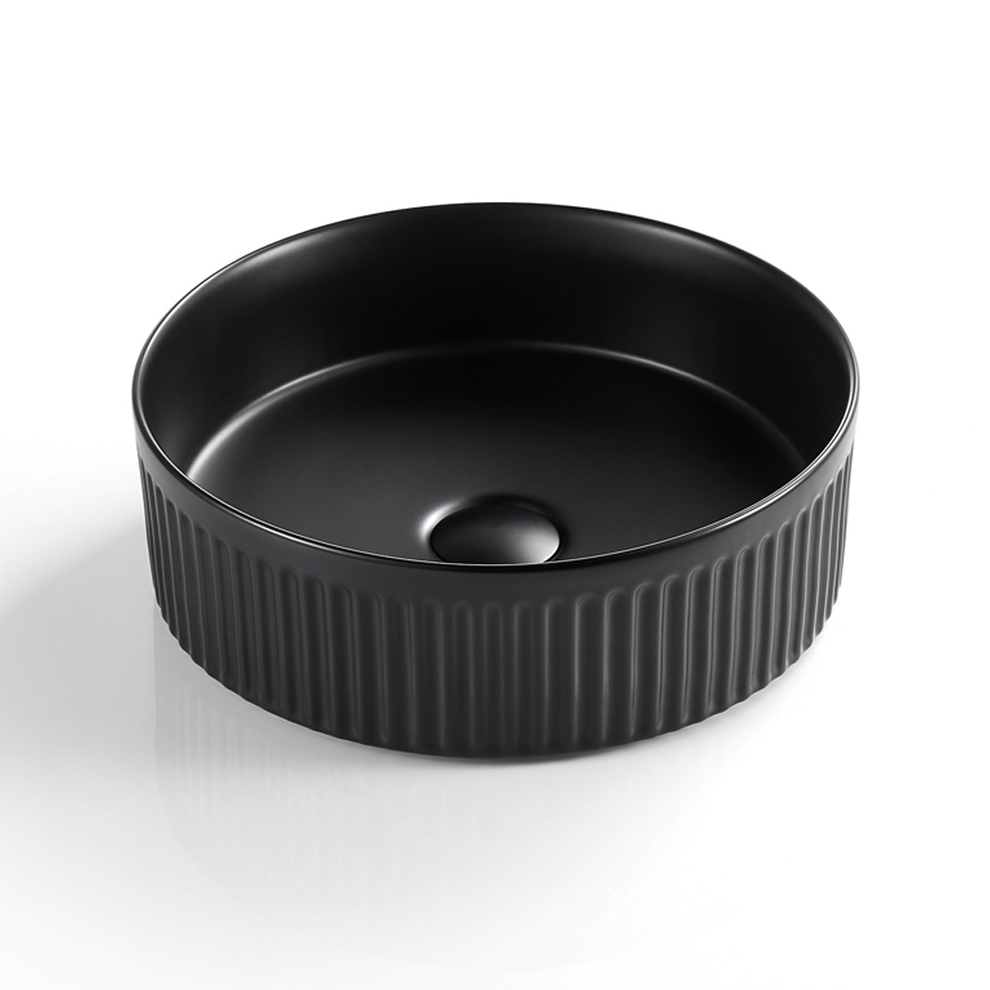 Cascade Round Above Counter Basin Matte Black — SpecSpace