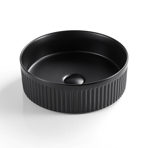 Cascade Round Above Counter Basin Matte Black - Matte Black