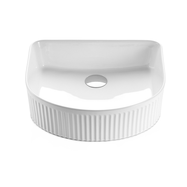 Caroline Above Counter Arch Basin Matte White