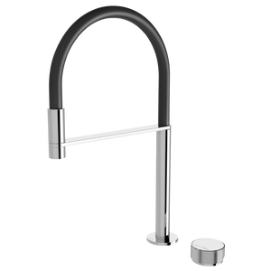 Axia Chrome Hob Sink Mixer Set Flexible Hose 230mm - Chrome
