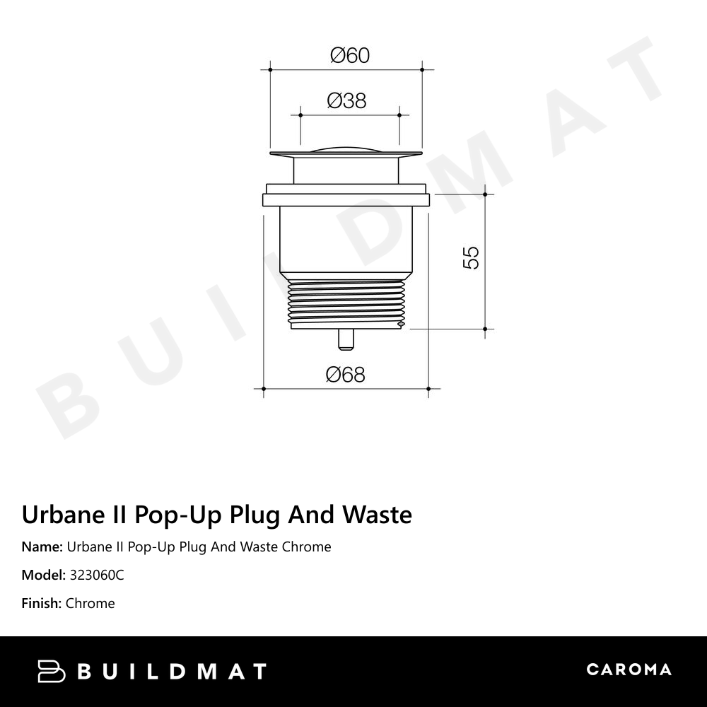 Urbane II Pop-Up Plug & Waste Chrome
