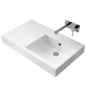 Liano Nexus 750 Wall Basin Left Shelf - White