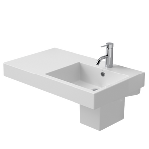 Liano Nexus 750 Wall Basin Left Shelf with 1 Tap Hole - White