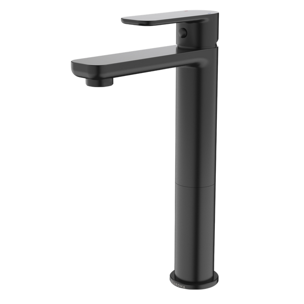Luna Tower Basin Mixer Black Lead Free