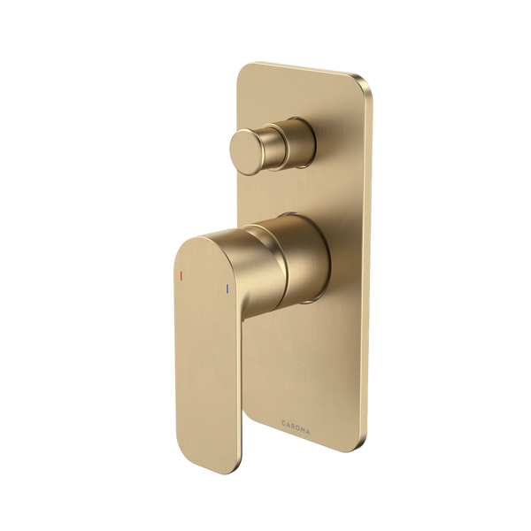 Luna Bath/Shower Mixer with Diverter Brushed Brass