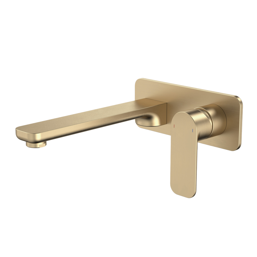 Luna Wall Basin/Bath Mixer Brushed Brass Lead Free