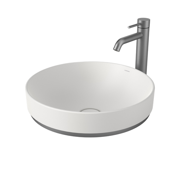 Liano II 400mm Round Basin Dress Ring Brushed Gunmetal