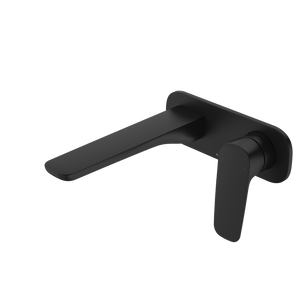 Contura II Wall Basin/Bath Mixer 180mm Matte Black - Matte Black