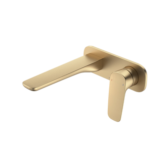 Contura II Wall Basin/Bath Mixer 180mm Brushed Brass - Brushed Brass