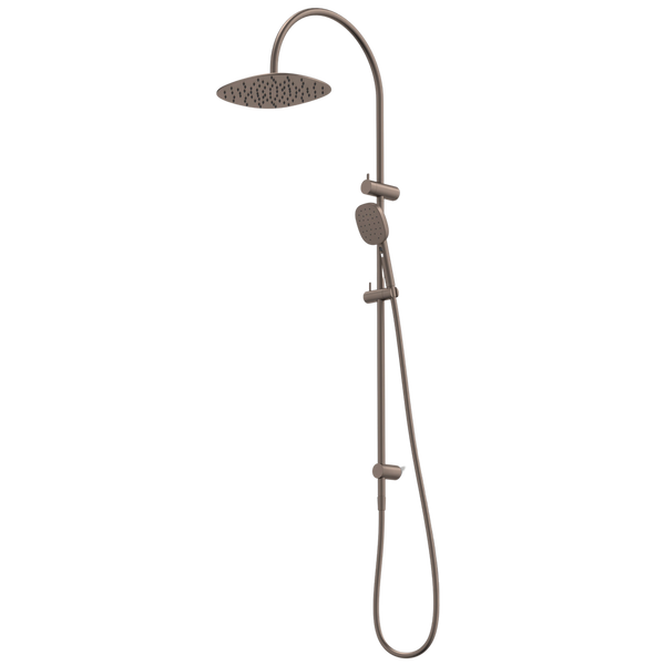 Contura II Rail Shower with Overhead Brushed Bronze