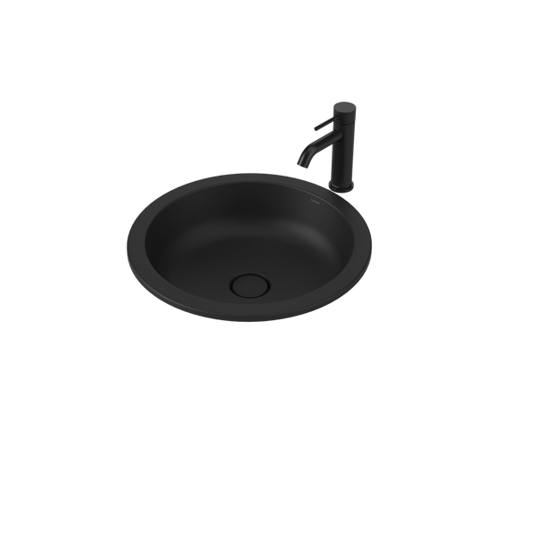 Liano II 440mm Round Under/Over Counter Basin Matte Black