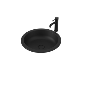 Liano II 440mm Round Under/Over Counter Basin Matte Black - Matte Black
