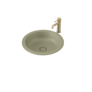 Liano II 440mm Round Under/Over Counter Basin Matte Green - Matte Green