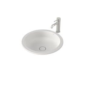 Liano II 440mm Round Under/Over Counter Basin Matte White - Matte White