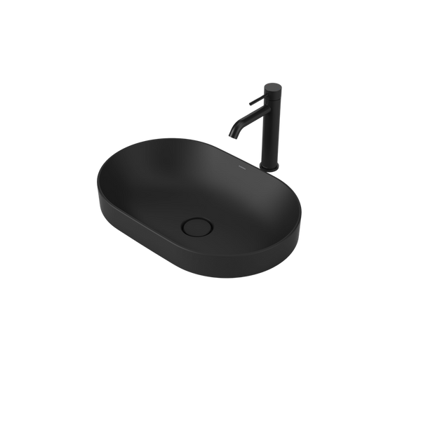 Liano II 530mm Pill Inset Basin Matte Black