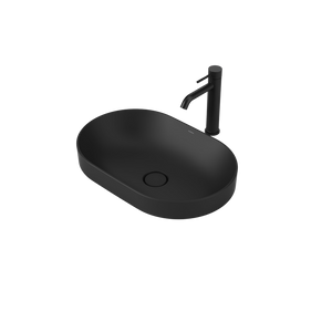 Liano II 530mm Pill Inset Basin Matte Black - Matte Black