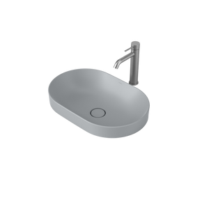 Liano II 530mm Pill Inset Basin Matte Grey - Matte Grey