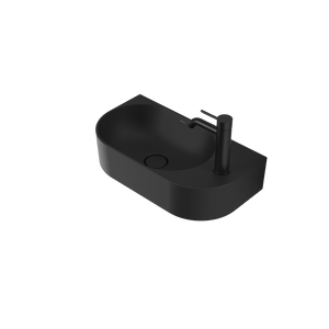 Liano II Hand Wall Basin Matte Black - Matte Black