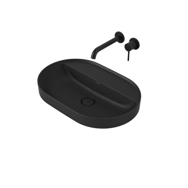 Liano II 600mm Pill Inset Basin with Tap Landing Matte Black