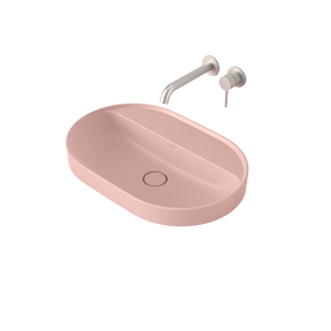 Liano II 600mm Pill Inset Basin with Tap Landing Matte Pink - Matte Pink