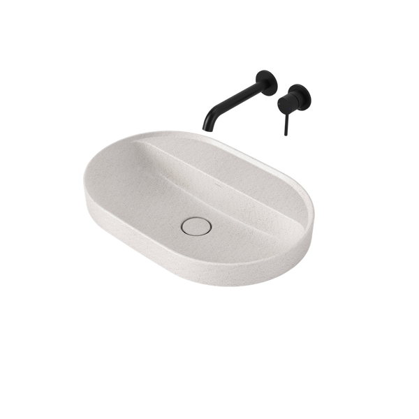 Liano II 600mm Pill Inset Basin with Tap Landing Matte Speckled
