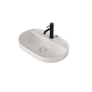 Liano II 600mm Pill Inset Basin with Tap Landing Matte Speckled with 1 Tap Hole - Matte Speckled